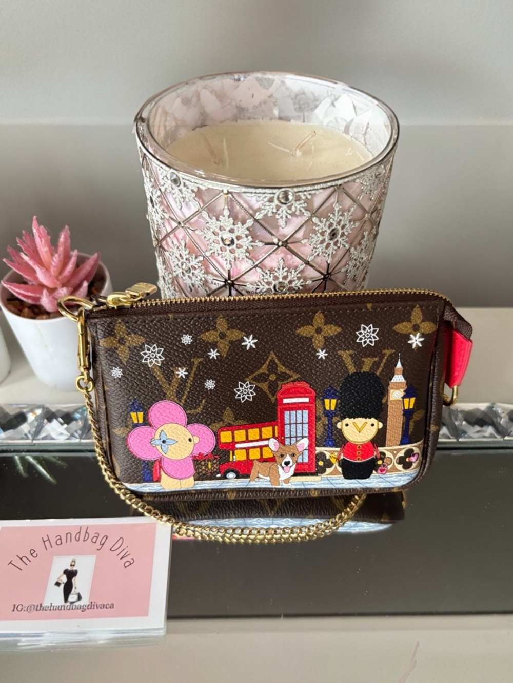🌺Louis Vuitton New 2021 Xmas Animation London Mini Pochette🌺
